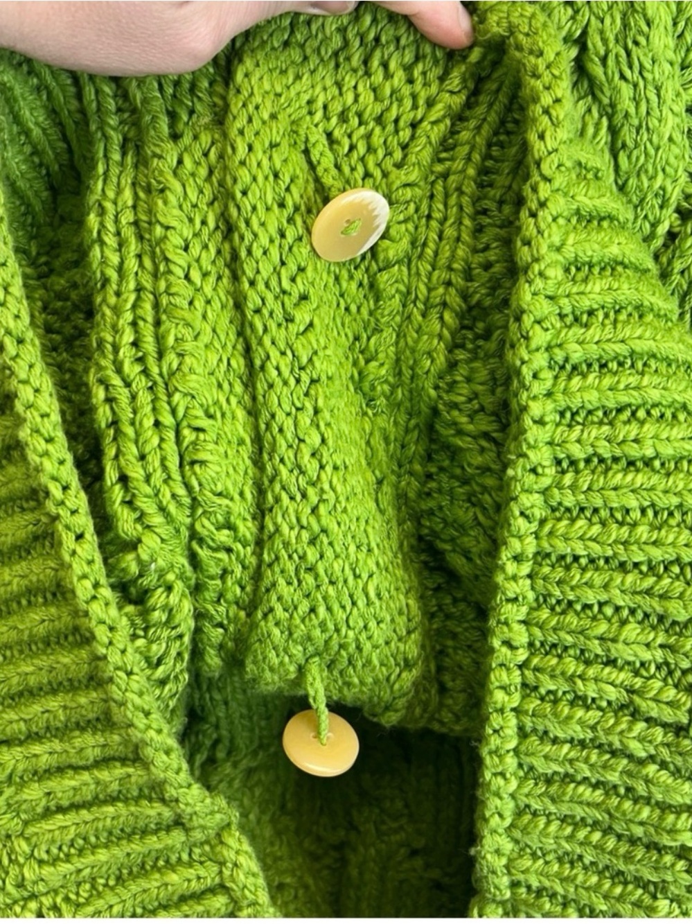 Anthropologie Pilcro Green Cable Knit Sweater with Hood - Picture 8 of 15